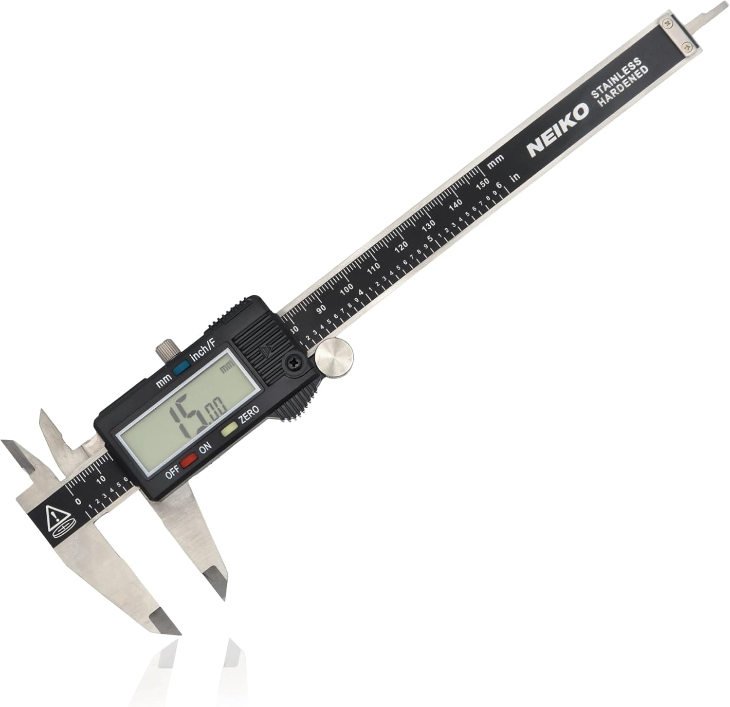 NEIKO 01408A 8-Inch Electronic Digital Caliper Extra Large Display Stainless Steel
