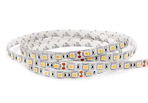 LEDMY Flexible Led Strip Lights UL(E477884) DC 24V 72W SMD5050 300LEDs Led Tape Light Daylight White 4000K 5Meter/ 16.4Feet Using for Gardens, Homes, Kitchen, Car and Bar (Daylight White, 16.4Ft IP20)