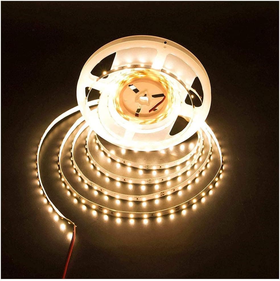 LEDMY Flexible LED Strip Light DC 24V 24W SMD3528 300LEDs IP20 Warm White 2400K 16.4Feet