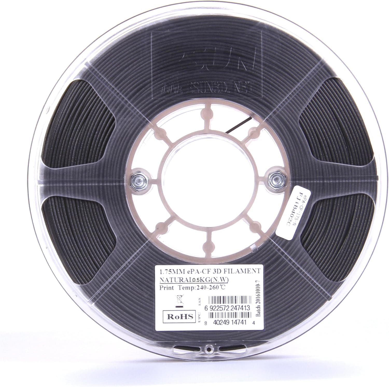 eSUN ePA-CF Carbon Fiber Filled Nylon Filament 1.75mm 0.5KG Black