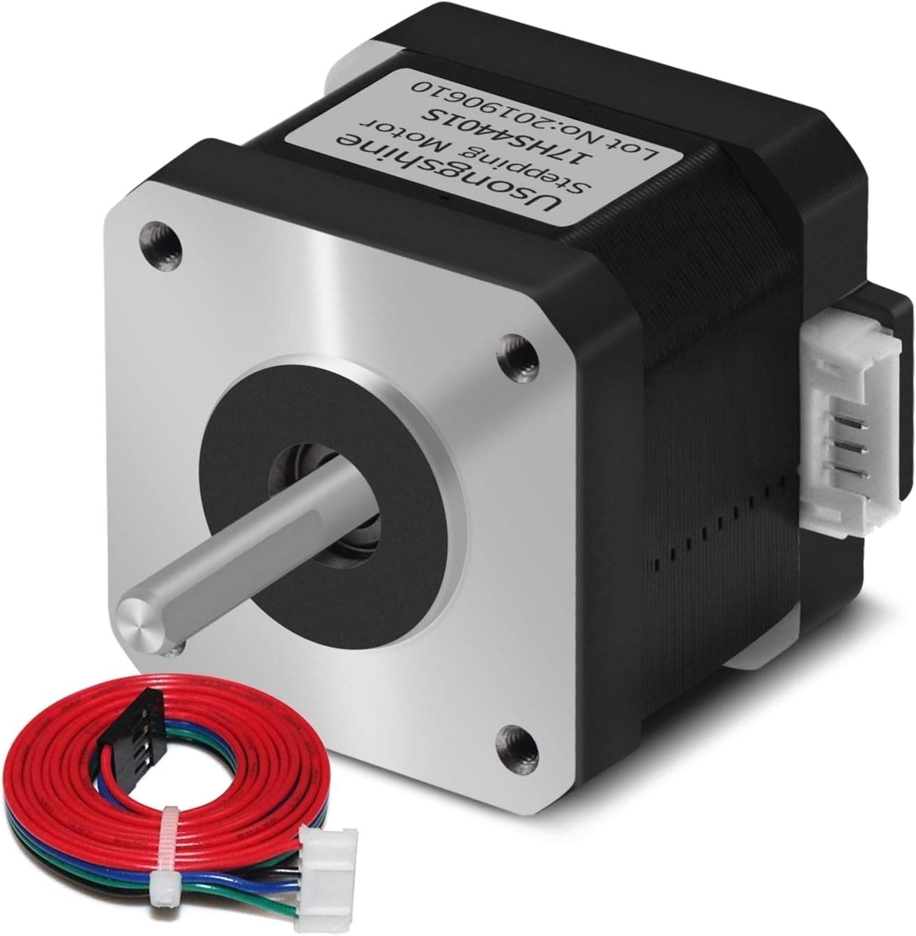 Usongshine Nema 17 Stepper Motor 42BYGH 1.8 Degree 38MM 1.5A 17HS4401S 42N.cm with Cable