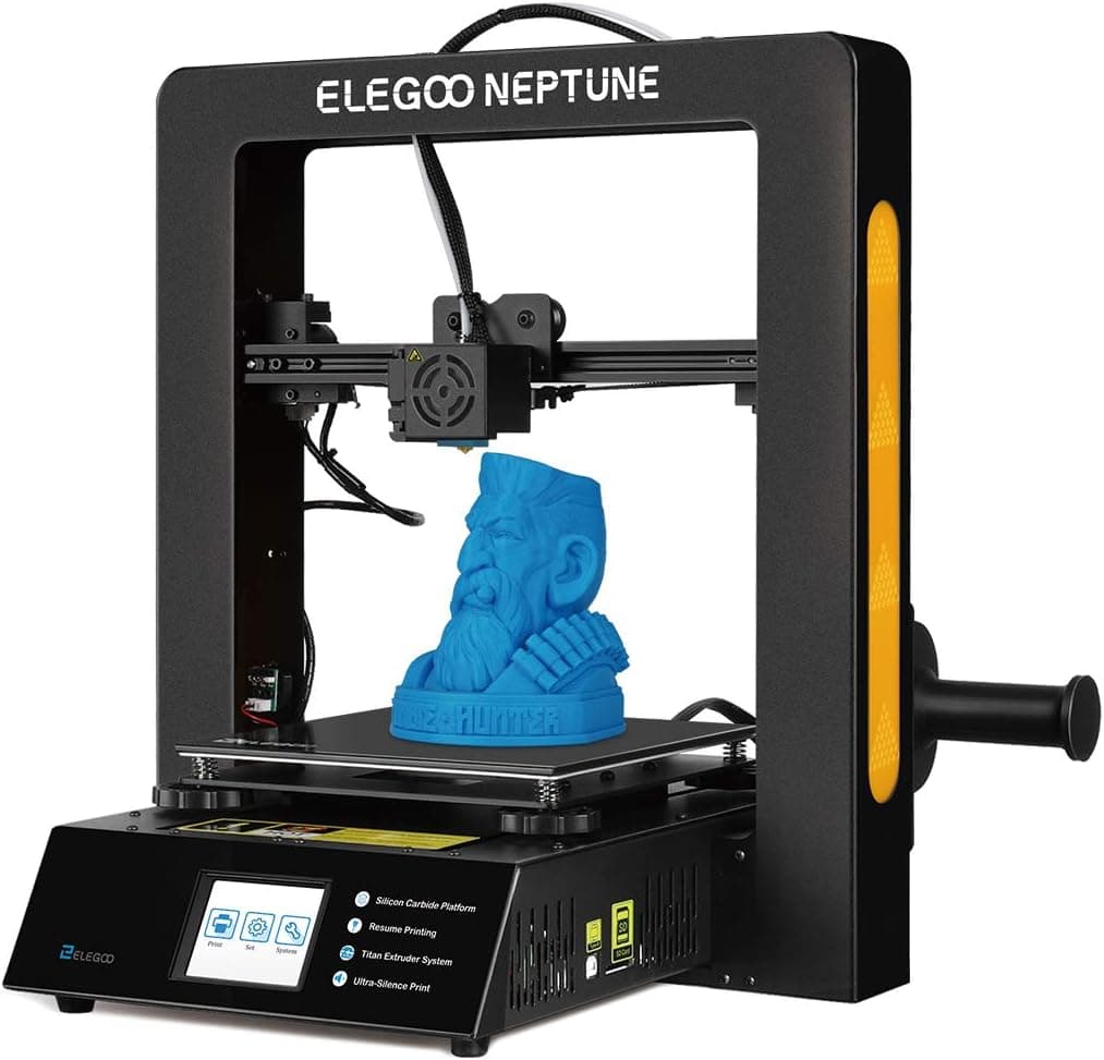ELEGOO Neptune FDM 3D Printer, Full Metal, Print Size 8x8x8, TPU/PLA/ABS