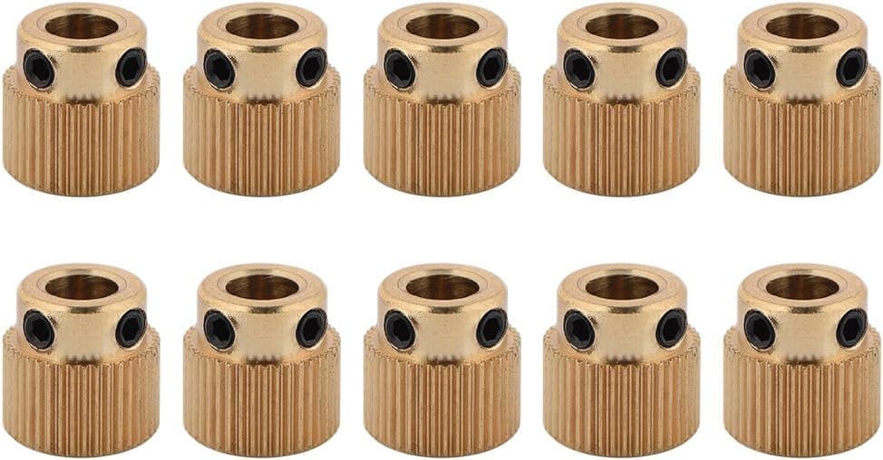 fosa 10PCS Brass Extruder Wheel 40 Teeth Drive Gear for MK7 MK8 Extruder