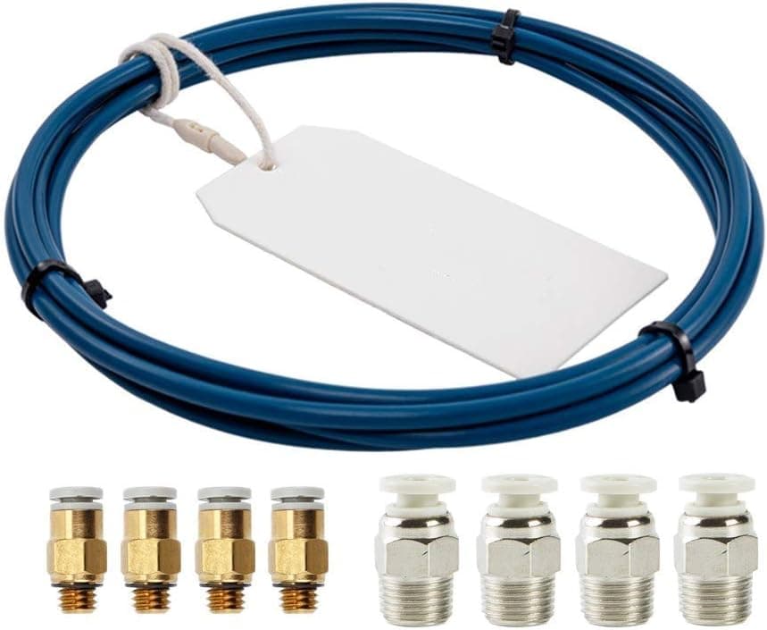Official Creality Capricorn XS Bowden Tube 2 Meters w/ 4Pcs PC4-M6 + 4Pcs PC4-M10 Fittings