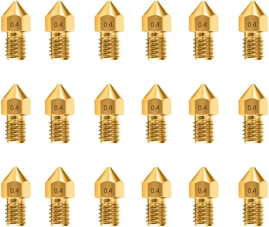 0.4mm 3D Printer Extruder Brass Nozzles w/ Storage Box for MK8 Creality CR-10 Ender 3 5 (18PCS)