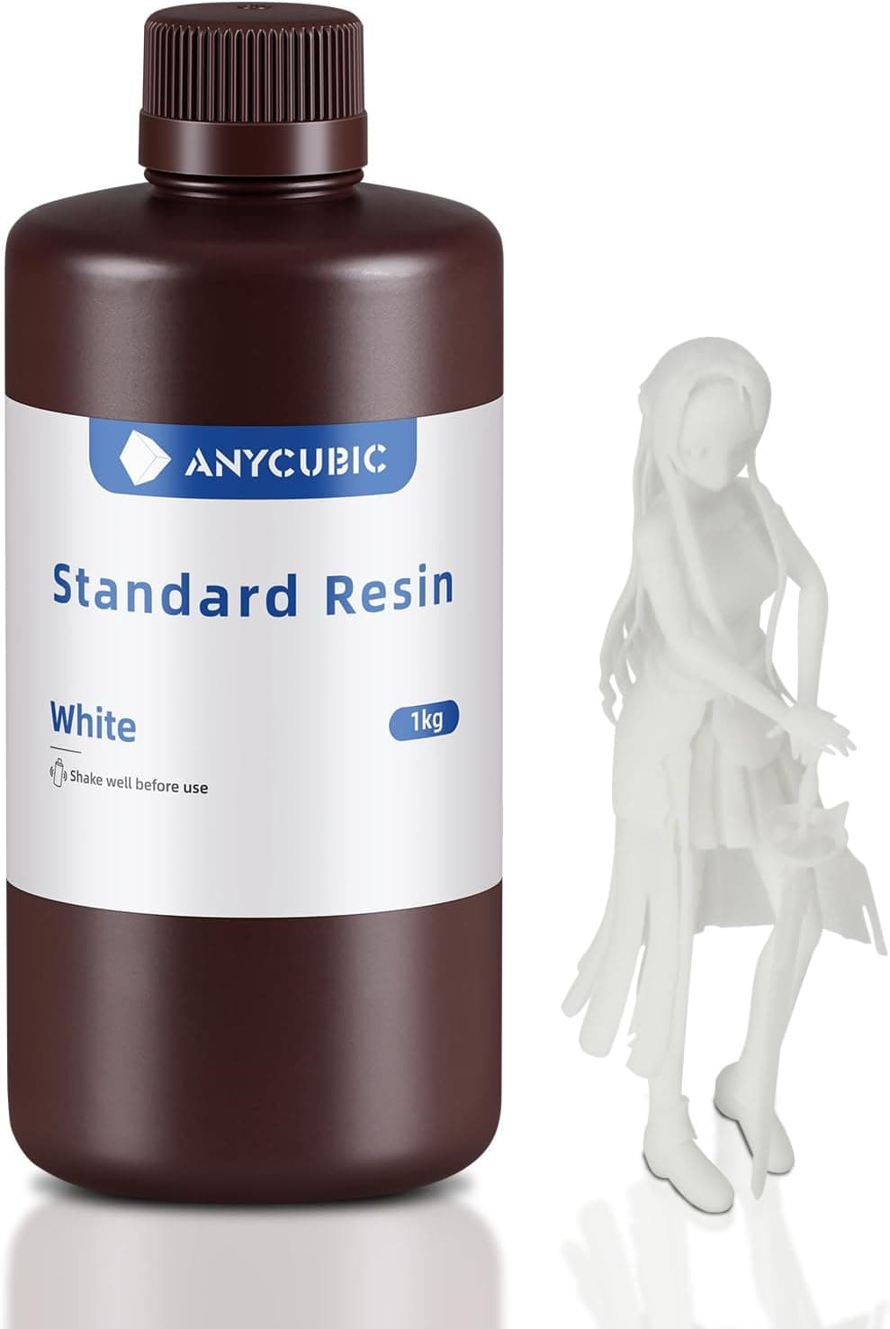 ANYCUBIC 3D Printer Resin 405nm High Precision UV Photopolymer White 1kg