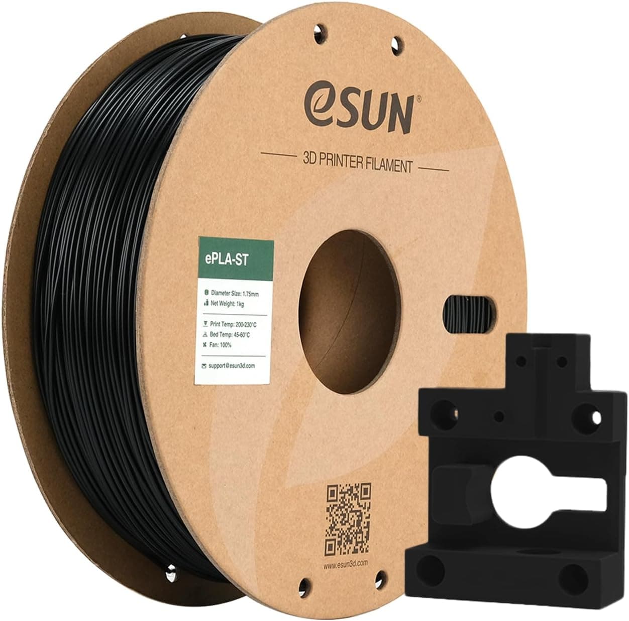 eSUN Super Tough PLA Filament 1.75mm PLA-ST Black 1KG