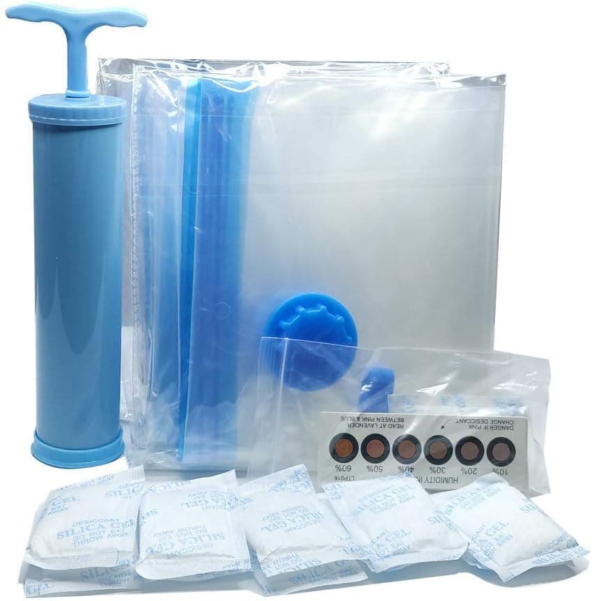 Calorbot Filament Storage Bags (10-Pack) with Desiccants, Humidity Strips, Hand Pump