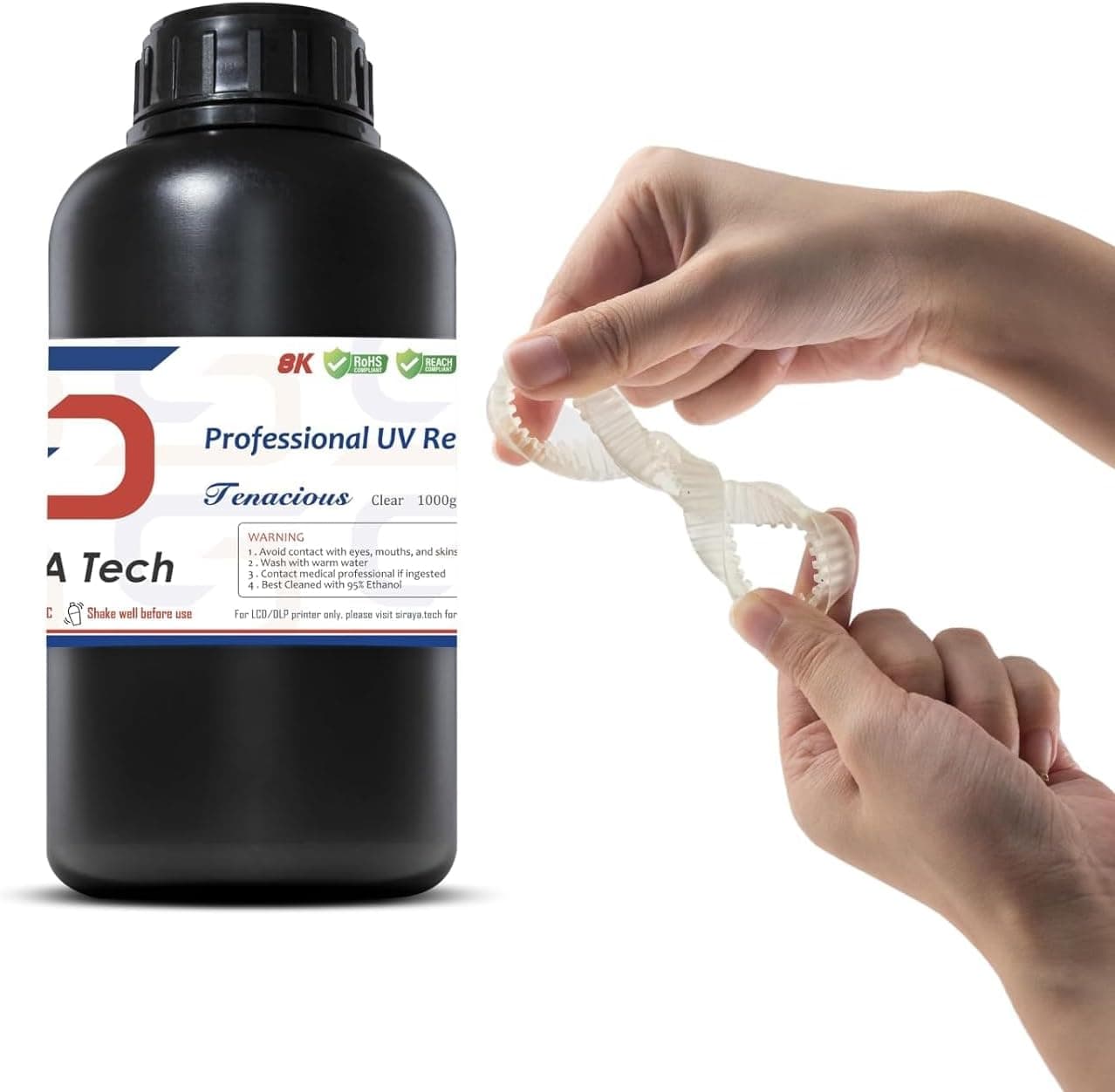 Siraya Tech Tenacious Flexible Resin High Impact Resistance 405nm Clear 1000g