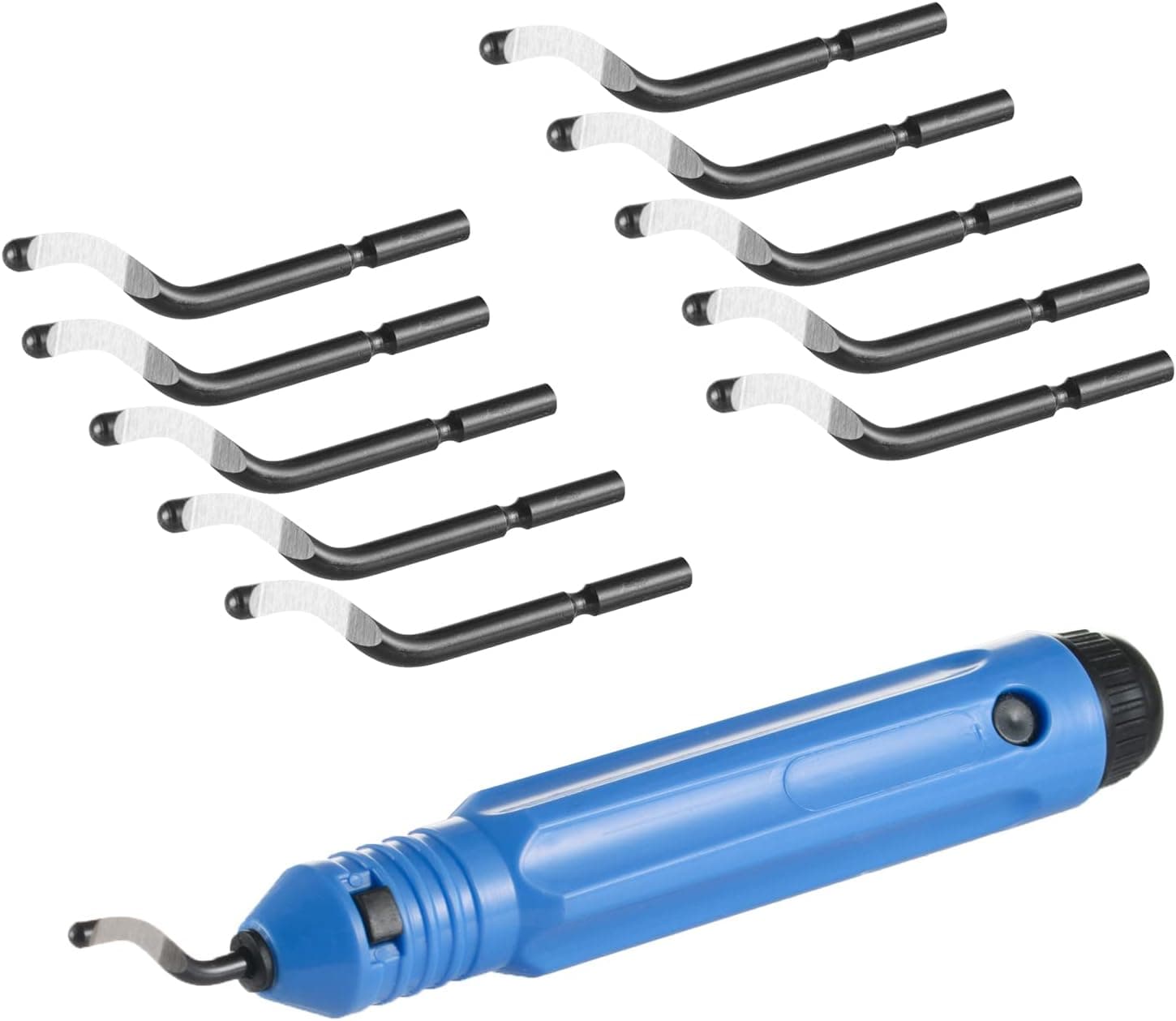 USAMILY Hand Metal Deburring Tool Kit NB1100 Handle and 10pcs Rotary Deburr Blades