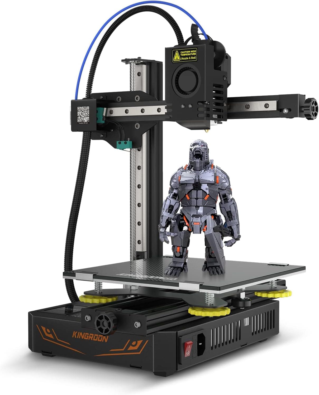 Kingroon KP3S Pro 3D Printer XZ Linear Guide Rails, Silent Motherboard, 7.88x7.88x7.88 inch