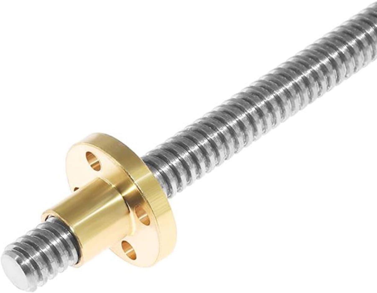 XTYPE 3D Printer T8 Lead Screw OD 8mm Pitch 2mm 200-500mm with Nut for Reprap