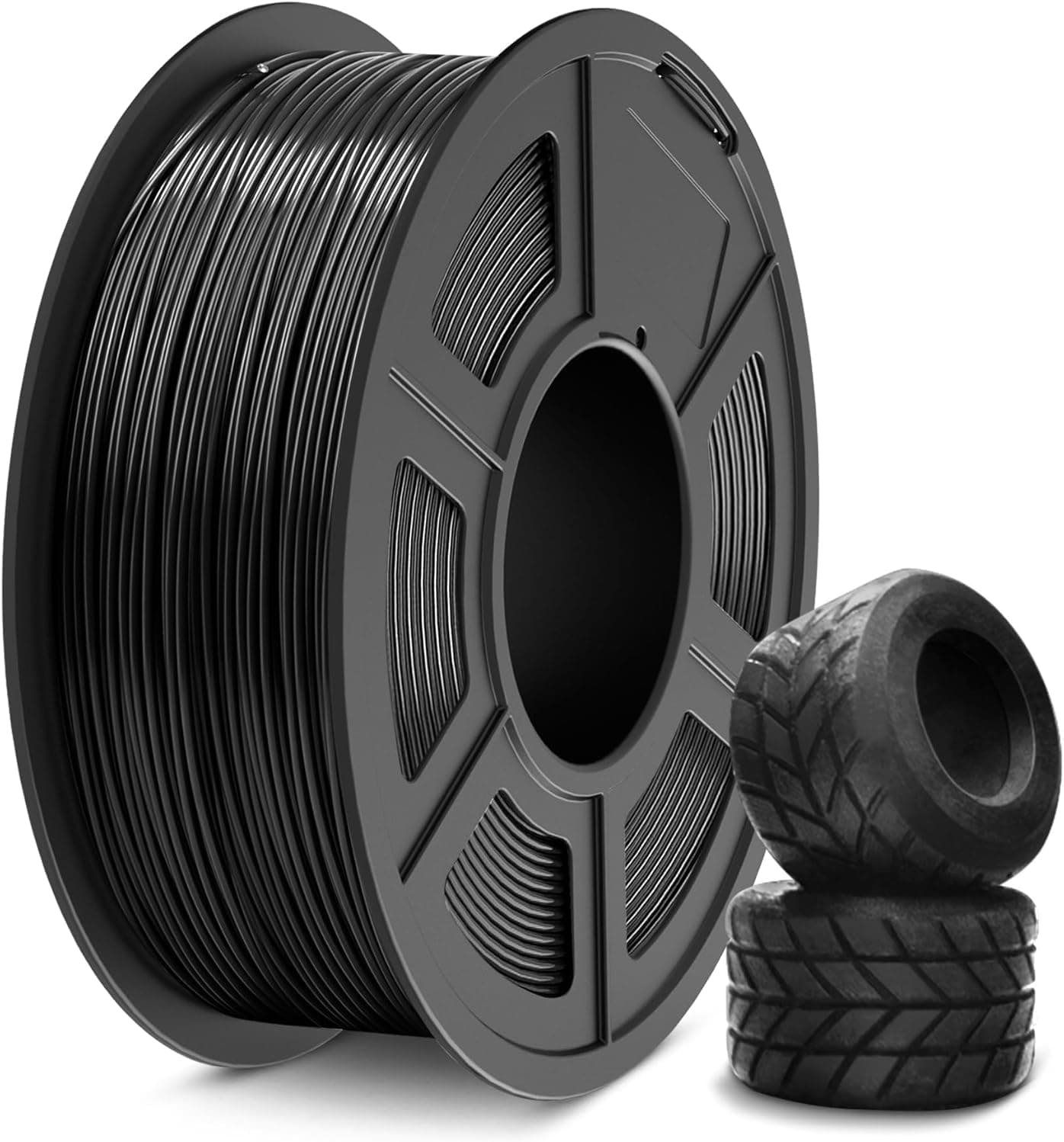 SUNLU TPU Filament 1.75mm, 1kg Black, 95A High Speed Flexible, +/- 0.03mm