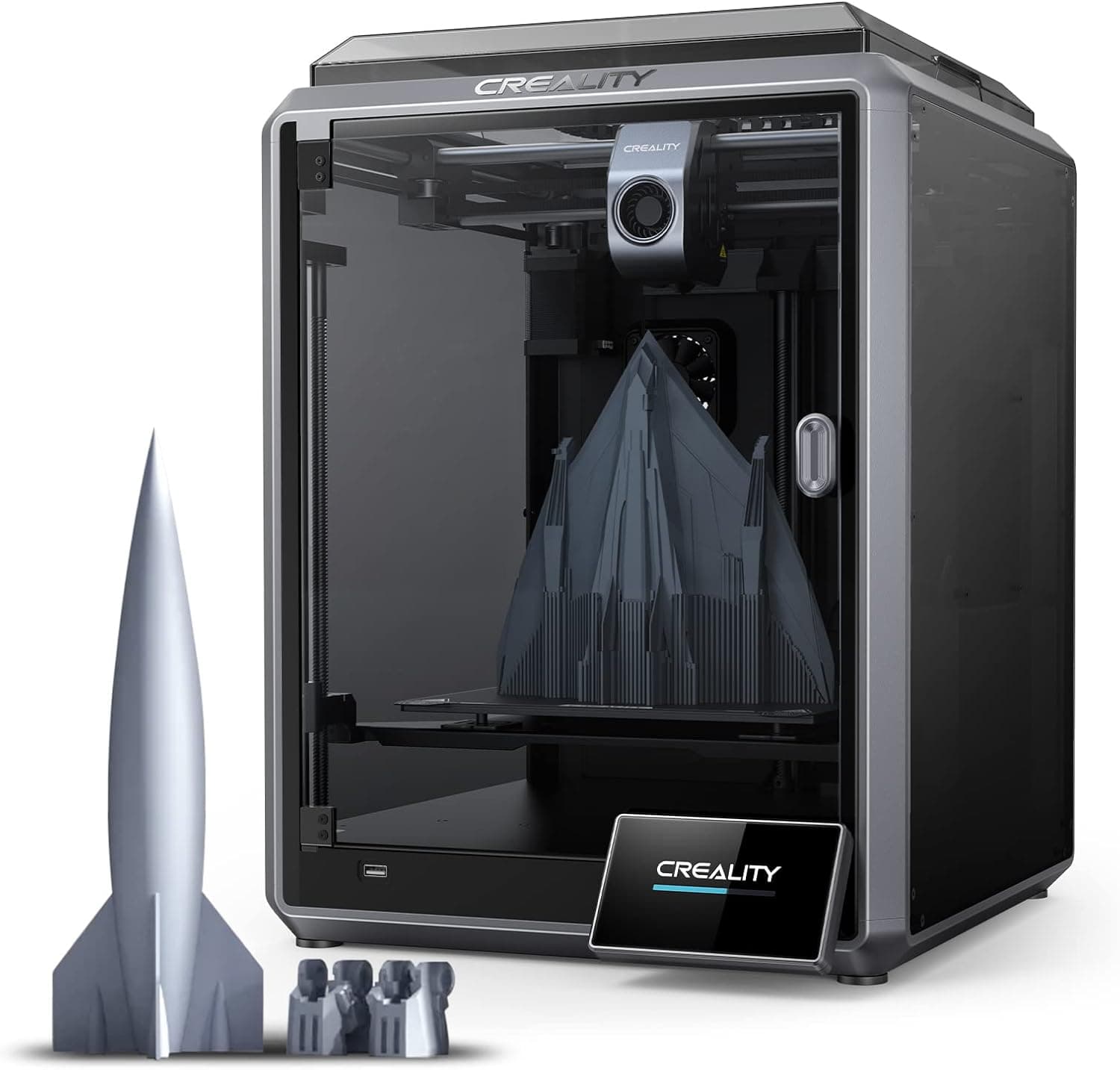 Official Creality K1 FDM 3D Printer, 600mm/s, 20000mm/s2, Klipper, Core XY