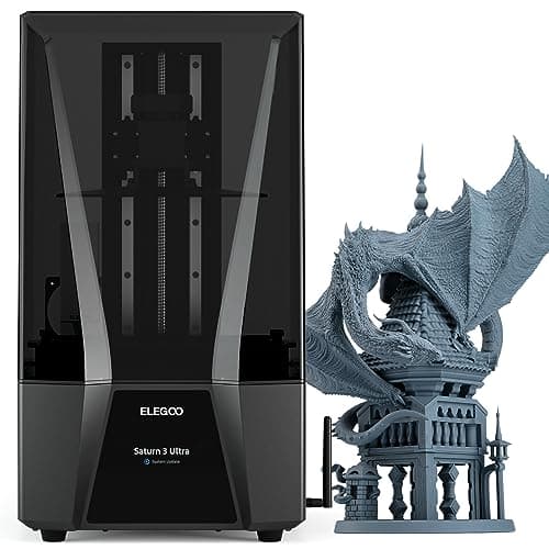ELEGOO Saturn 3 Ultra 12K MSLA 3D Printer | 10" 12K Monochrome LCD, Wi-Fi Transfer, ACF Release Liner Film, Large Printing Size of 8.62 × 4.84 × 10.24 inches