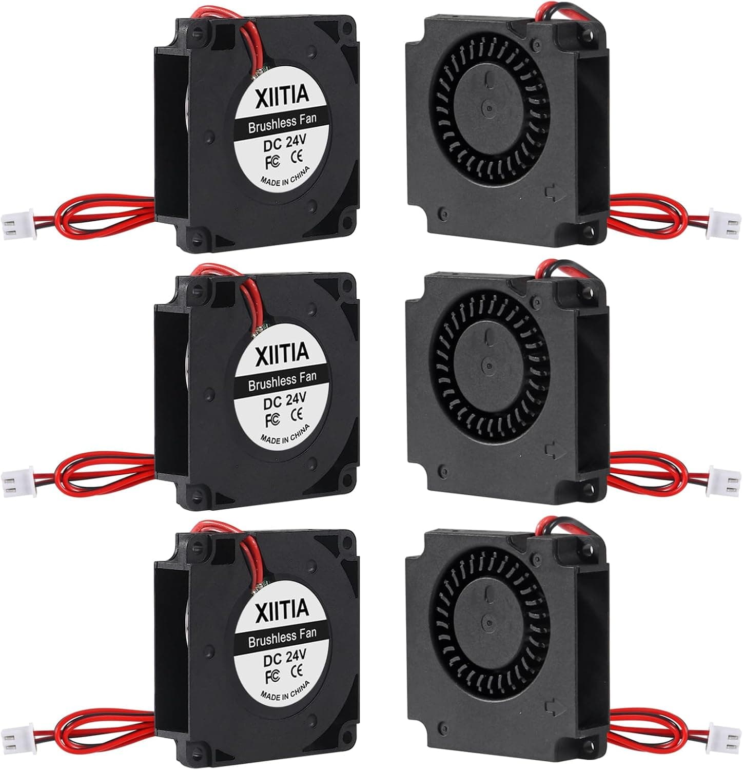 XIITIA 6pcs 4010 24V Blower Fan 40x40x10mm DC Turbo Radial Cooling for 3D Printer Parts