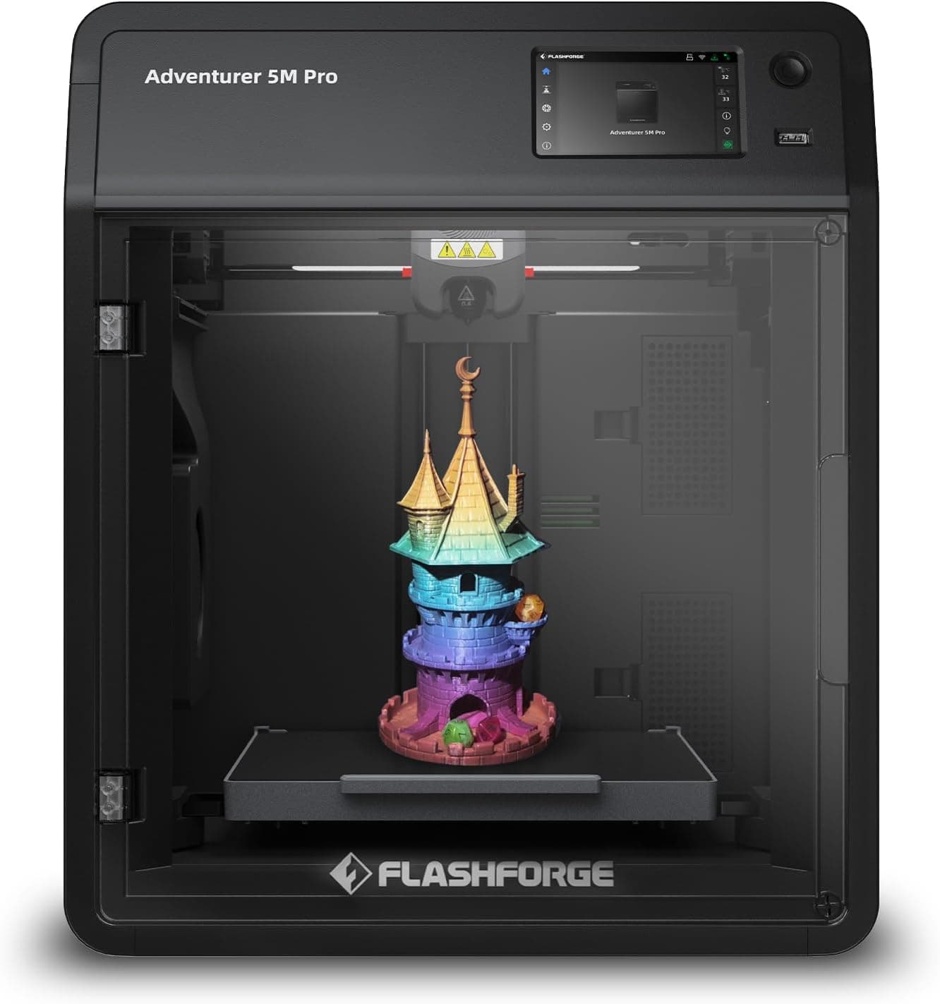 FLASHFORGE Adventurer 5M Pro 3D Printer, Enclosed, Core XY All-Metal, 600mm/s