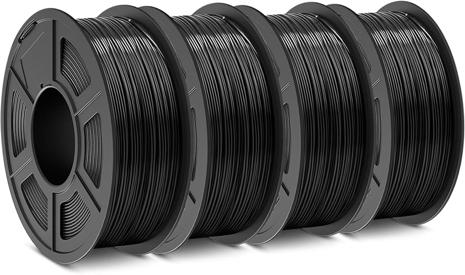 SUNLU ABS Filament 1.75mm, 4kg Total, 1kg per Spool, Pack of 4, Black