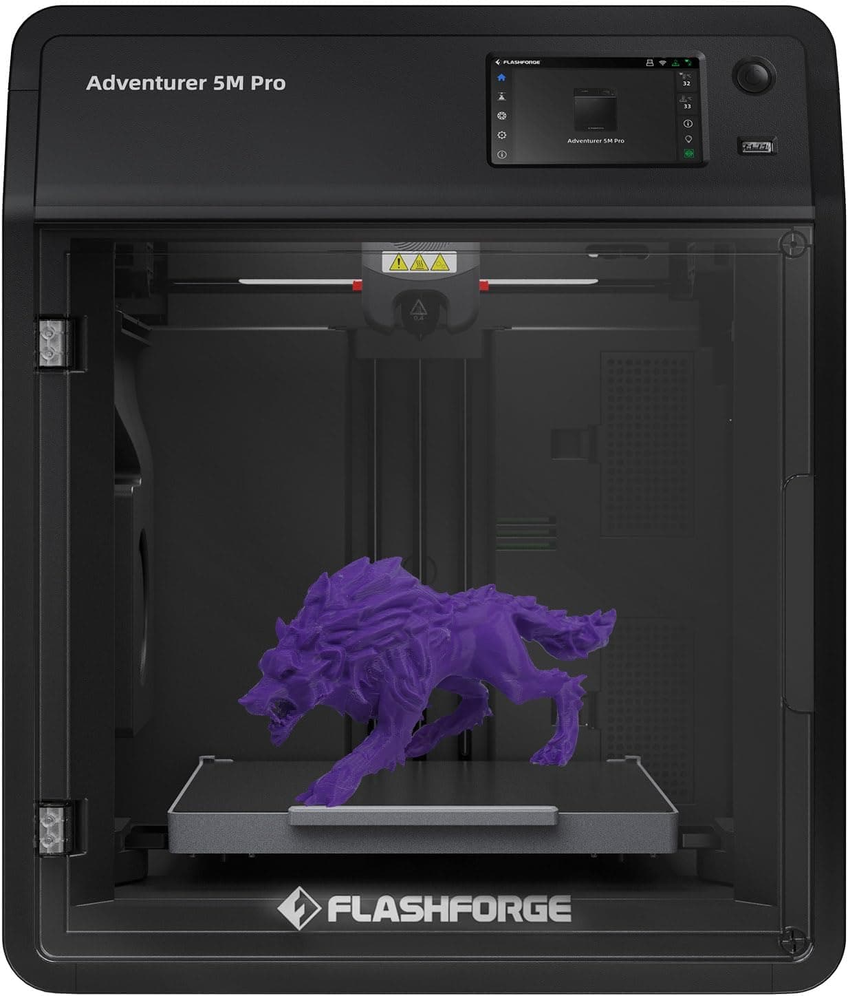FLASHFORGE Adventurer 5M Pro CoreXY FDM 3D Printer, Full Enclosed, 600mm/s, Dual Air Filtration
