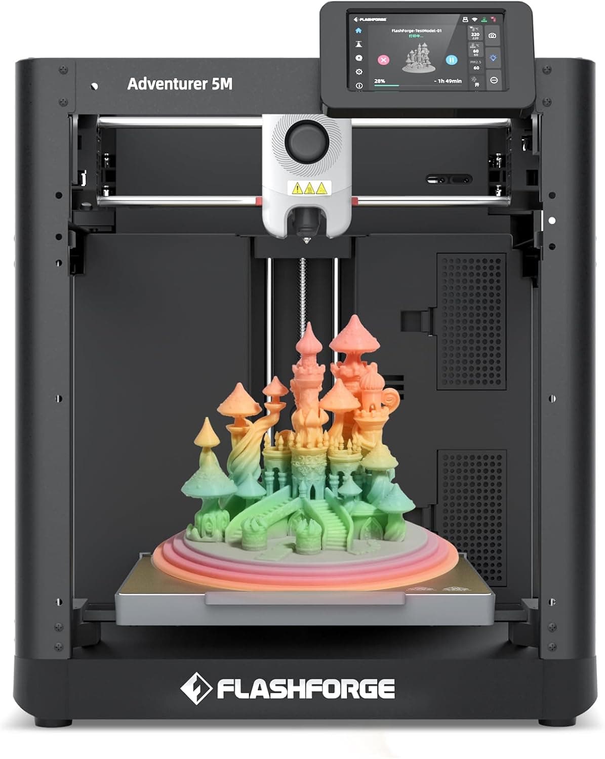 Flashforge Adventurer 5M 3D Printer for Beginners, 600mm/s, Auto-Leveling