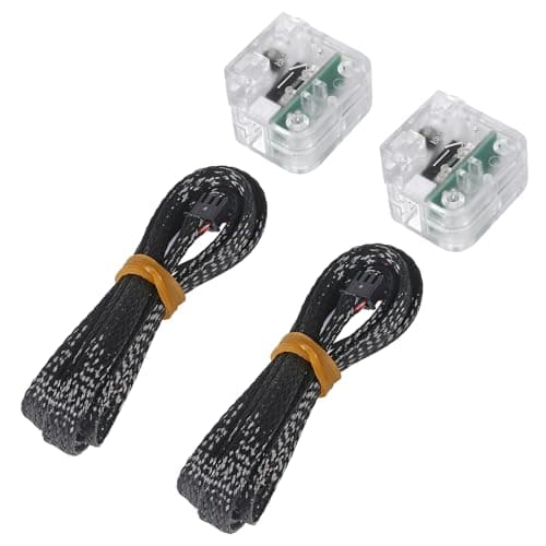2PCS 3D Printers 1.75mm Filament Break Detection Sensor Module Run-Out Sensor Modules for Ender 3 CR10,Transparent(with 1m Cable)
