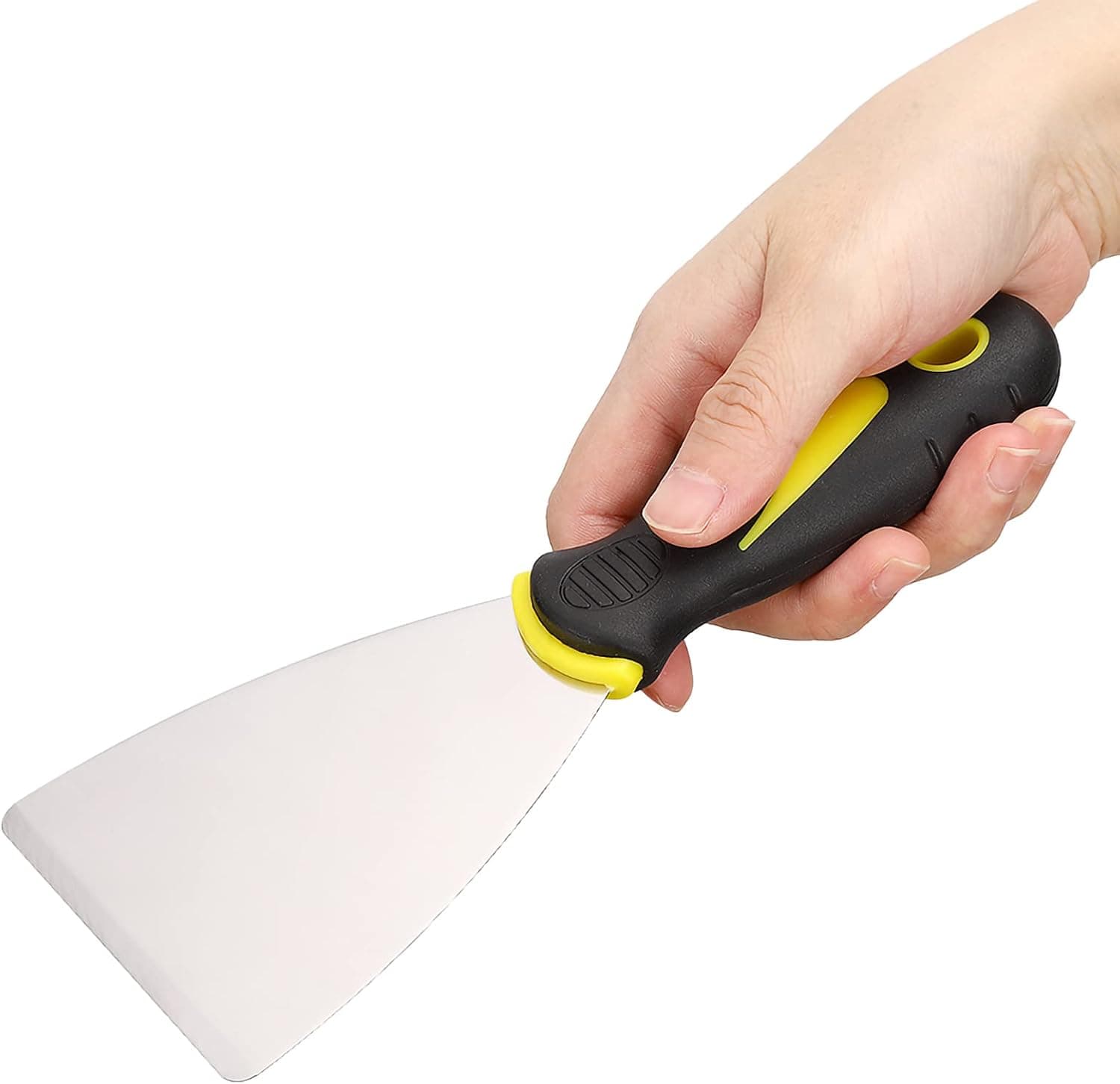 Akozon Stainless Steel 3D Printer Spatula Removal Tool Hot Bed Shovel Rubber Handle