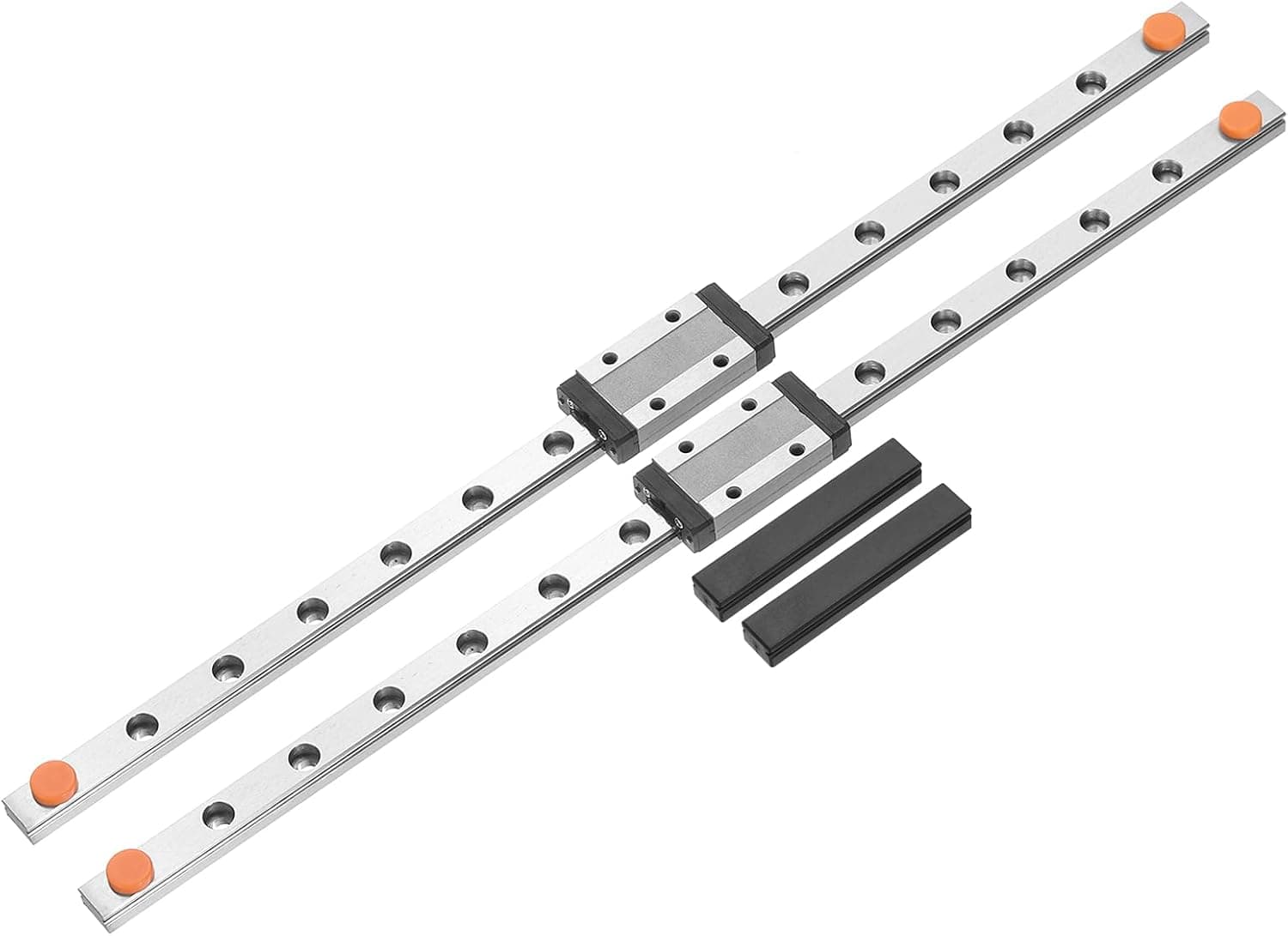 uxcell 2pcs MGN9 300mm Linear Guide Rail with 2pcs MGN9H Sliding Carriage Block for 3D Printer