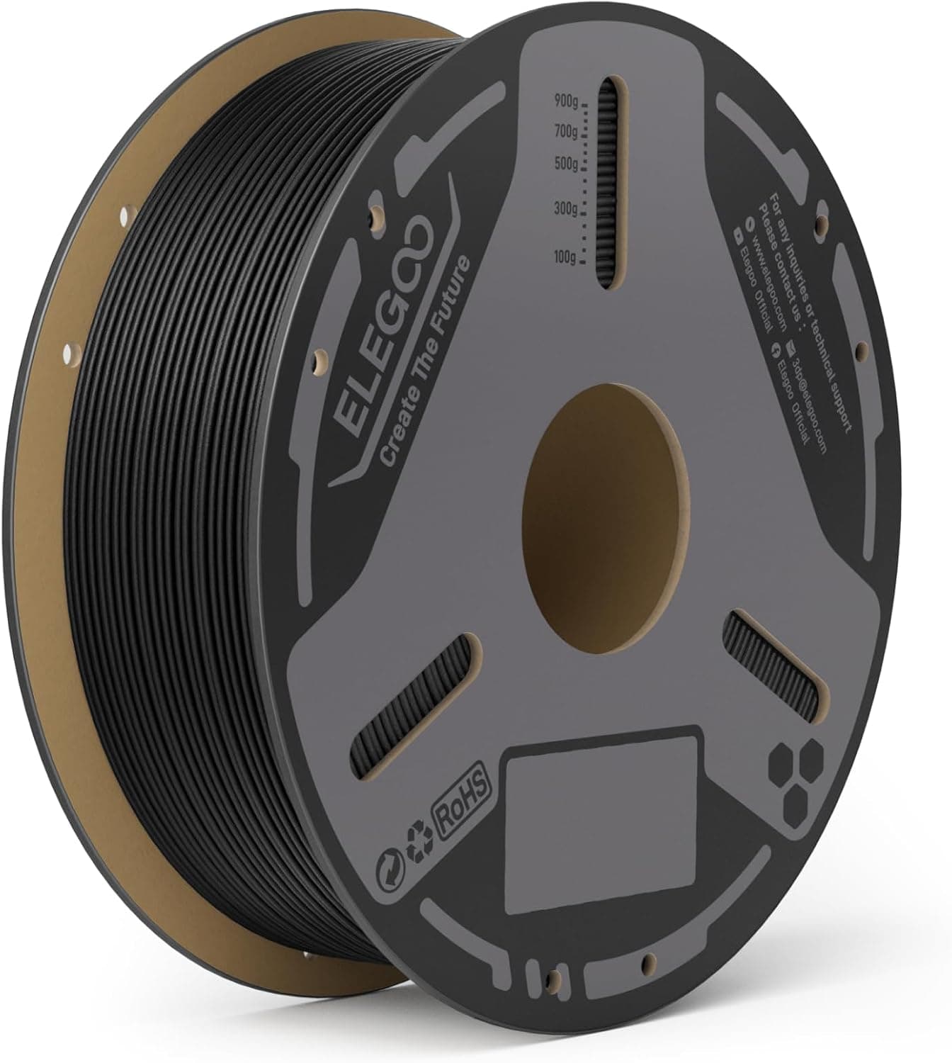 ELEGOO Carbon Fiber PLA Filament 1.75mm PLA-CF Black 1KG +/-0.02mm