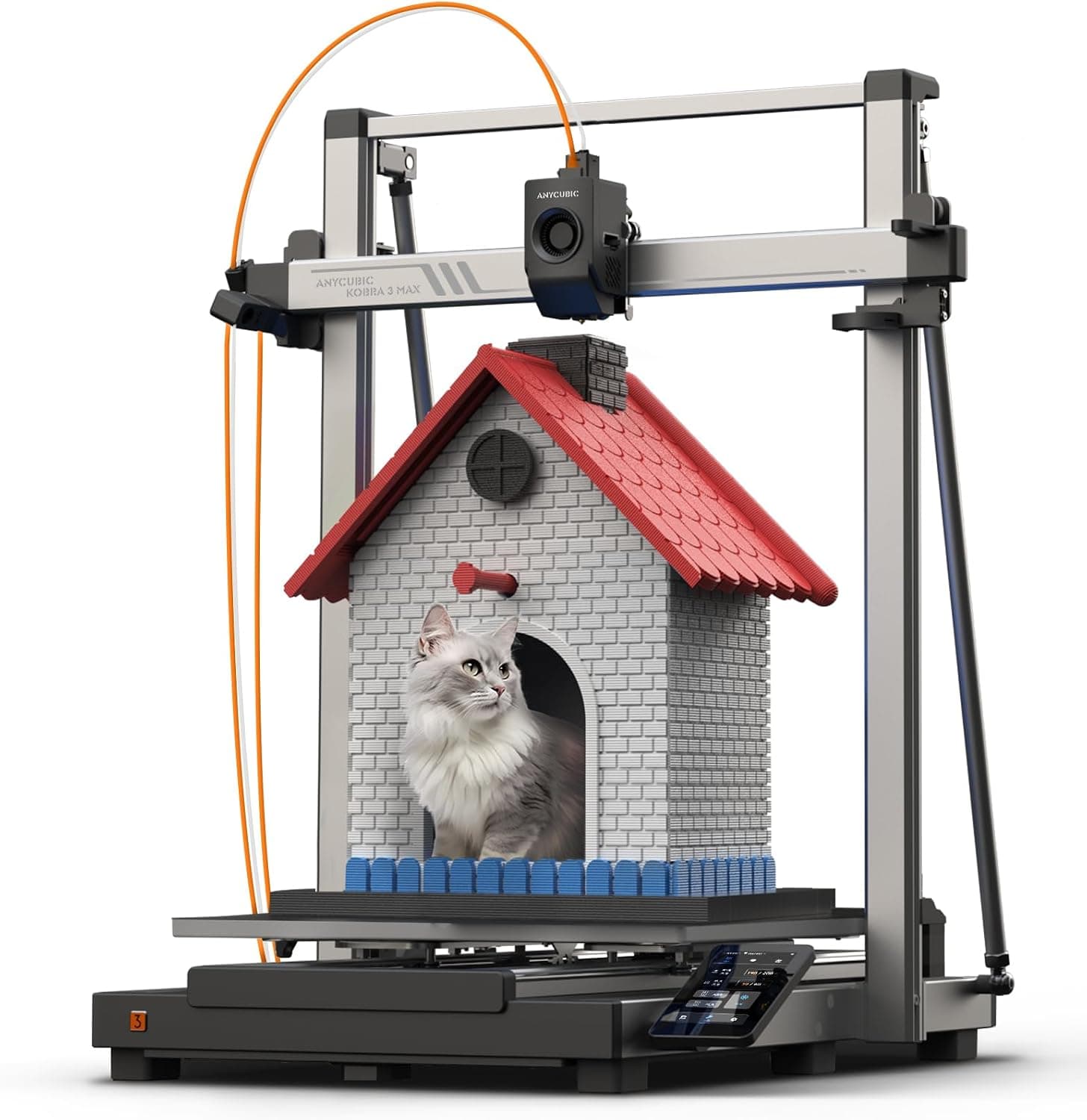 Anycubic Kobra 3 Max 3D Printer, 600mm/s, Large Build 420x420x500mm