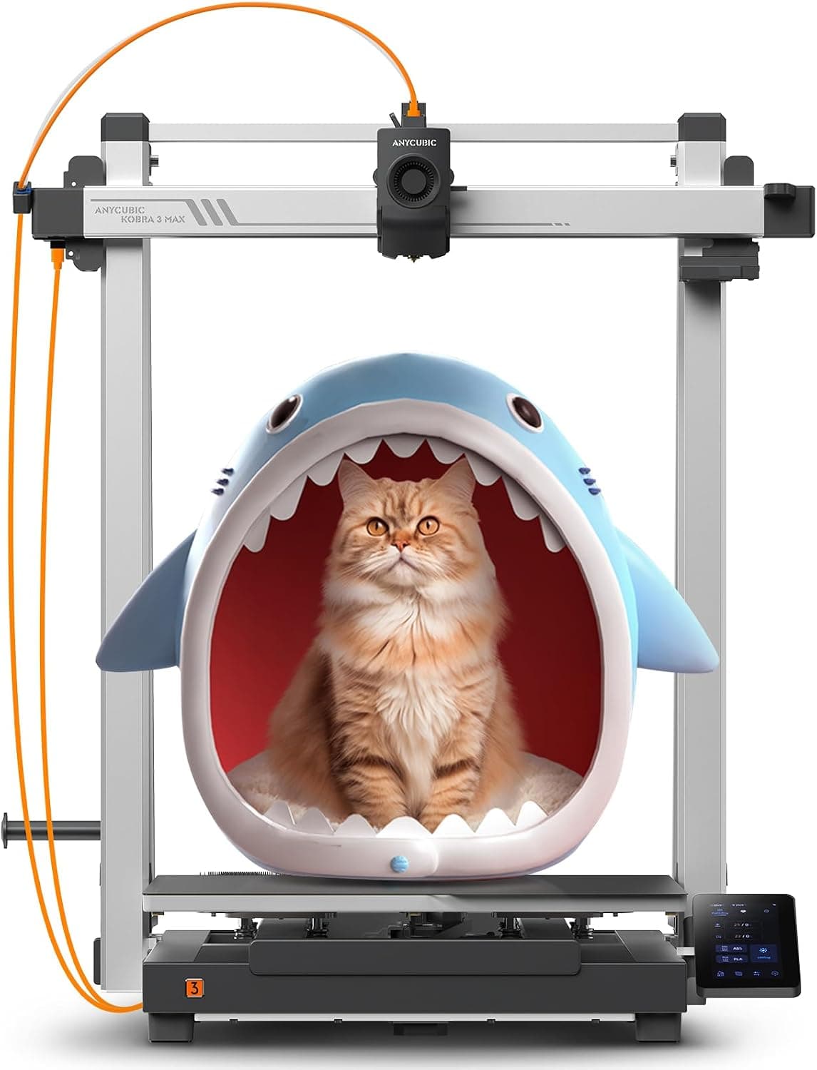 Anycubic Kobra 3 Max 3D Printer, 600mm/s, Auto-Leveling, 420x420x500mm