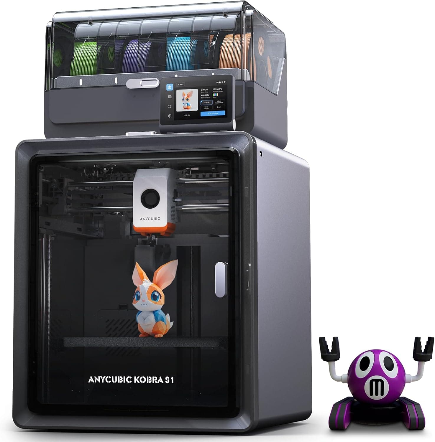 Anycubic Kobra S1 Combo Multicolor 3D Printer with Anycubic ACE PRO, 4 Multicolor