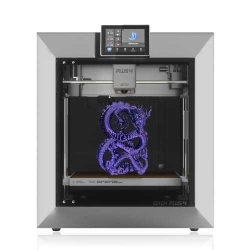 QIDI PLUS4 3D Printer, 65℃ Chamber Heating, 370°C Integrated Nozzle | fully auto leveling, 600mm/s high speed printing, 305x305x280mm large build volume, support pps-cf, unbox to print in 10 min