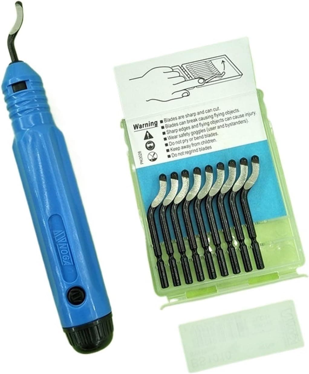 FORYON NB1100 Plastic Burr Handle with 10pc BS1010 Inserts Hand Deburring Tool