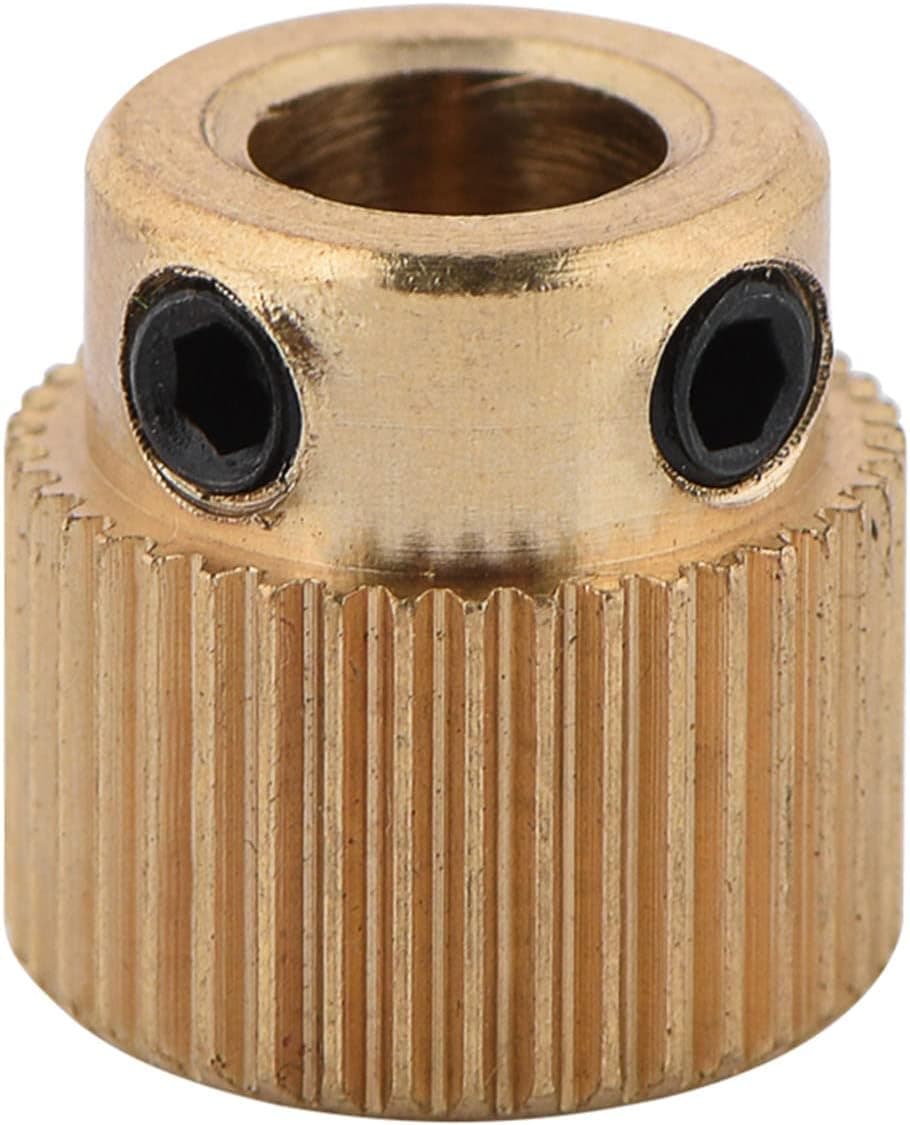 Akozon 10Pcs Brass Drive Gear for Mk7 Mk8 Extruder 3D Printer Accessories 40 Teeth