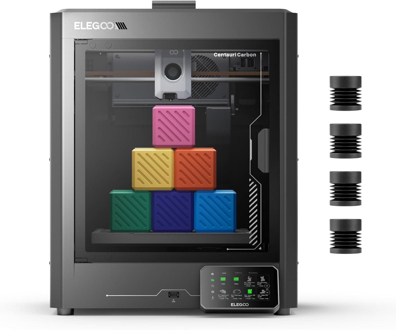 ELEGOO Centauri Carbon 3D Printer, Enclosed CoreXY, 500mm/s, 320C Nozzle